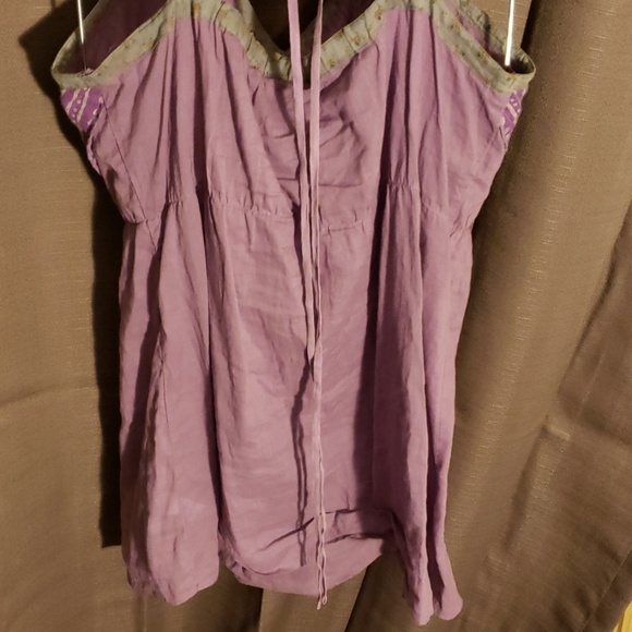 Free People Purple Tank Top With A Open Back - Picture 6 of 7